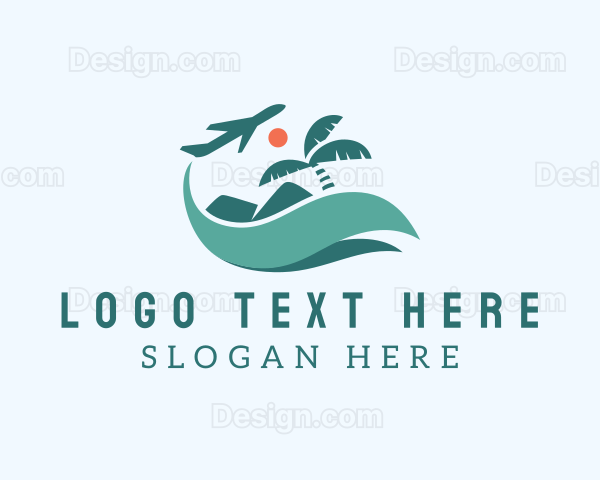 Tropical Plane Vacation Logo