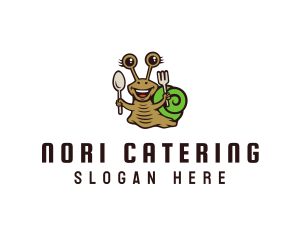 Smiling Snail Cutlery logo design