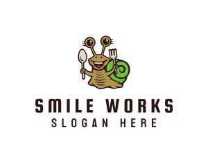 Smiling Snail Cutlery logo design