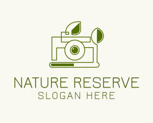 Green Camera Nature logo design