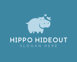 Hippo Bird Animal Welfare logo design