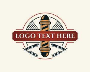 Barber Razor Stylist logo