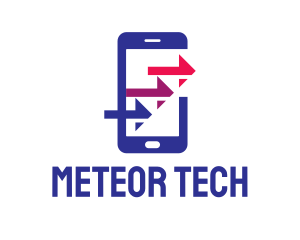 Phone Arrows Tech logo design