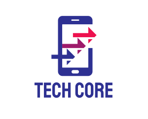 Phone Arrows Tech logo design