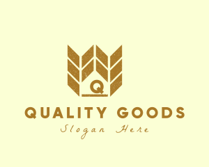 Wheat Grain Crown logo design