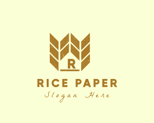 Wheat Grain Crown logo design