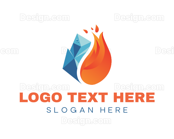 Iceberg Flaming Business Logo