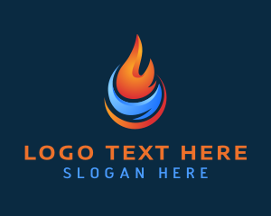 Heat & Cool Fuel Energy Logo