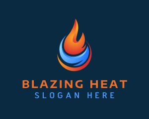 Heat & Cool Fuel Energy logo design