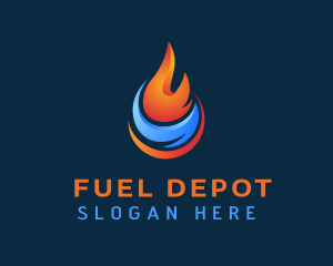 Heat & Cool Fuel Energy logo design