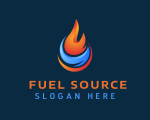 Heat & Cool Fuel Energy logo design