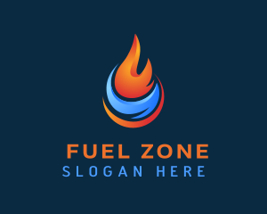 Heat & Cool Fuel Energy logo design