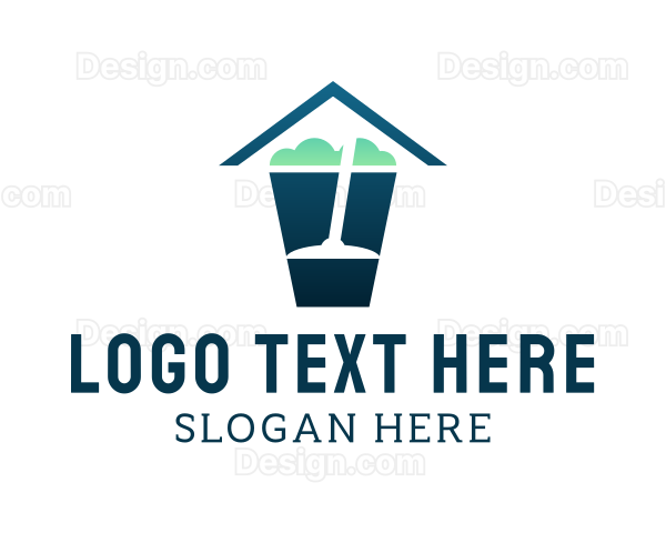 Bucket Mop Cleaning Logo