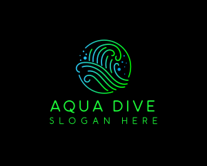 Wave Splash Water logo design