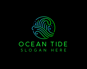 Wave Splash Water logo design