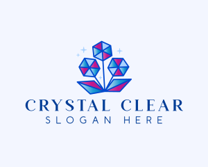 Jewelry Crystal Flower logo design
