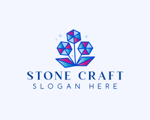 Jewelry Crystal Flower logo design