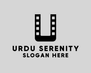 Film Letter U  logo design