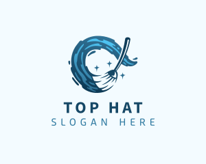 Housekeeping Cleaning Mop logo design