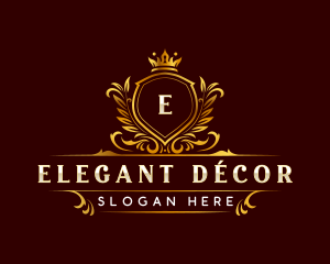 Elegant Crown Monarch logo design