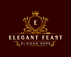 Elegant Crown Monarch logo design