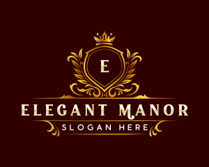 Elegant Crown Monarch logo design