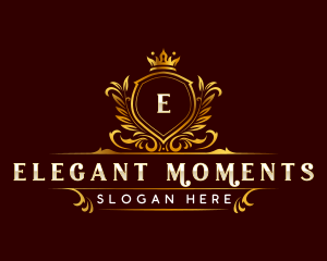 Elegant Crown Monarch logo design