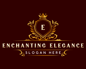 Elegant Crown Monarch logo design