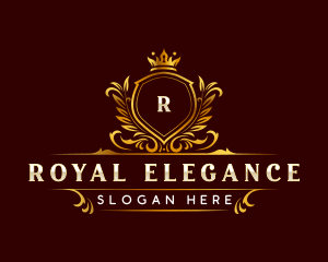 Elegant Crown Monarch logo design