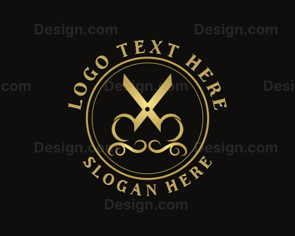 High End Scissor Beautician Logo