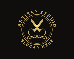 High End Scissor Beautician  logo design