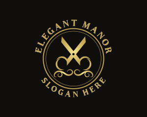 High End Scissor Beautician  logo design