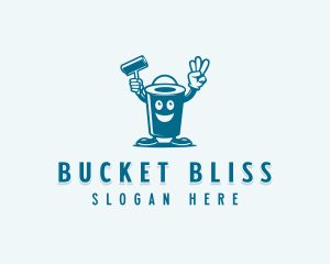 Cleaning Bucket Housekeeping logo design