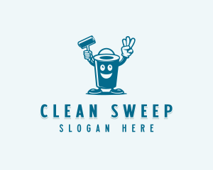 Cleaning Bucket Housekeeping logo design