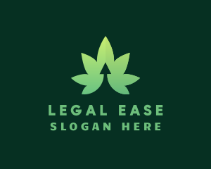 Cannabis Leaf Arrow logo