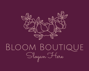 Rose Bouquet Wreath logo