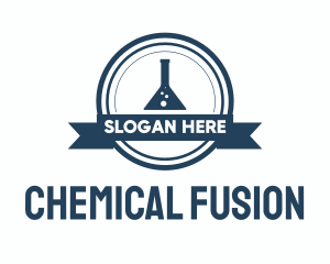 Blue Chemistry Flask Badge logo