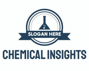 Blue Chemistry Flask Badge logo