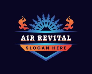 HVAC Heating Cooling  logo design