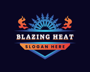 HVAC Heating Cooling  logo design