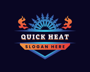 HVAC Heating Cooling  logo design