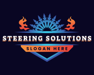 HVAC Heating Cooling  logo design