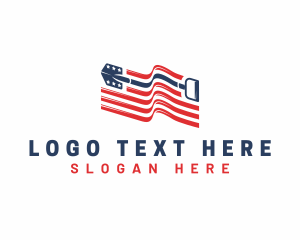 American Flag Shovel logo