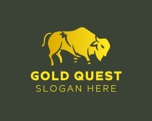 Gold Bison Zoo logo design