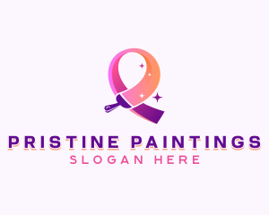 Paint Brush Painting logo design