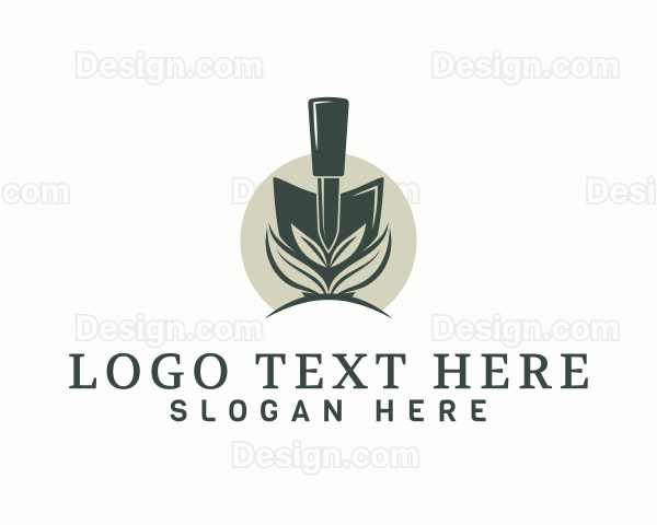 Gardening Trowel Plant Logo