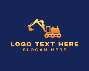 Excavator Vehicle Machinery logo
