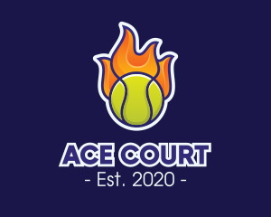 Flaming Tennis Ball logo