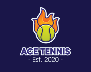 Flaming Tennis Ball logo