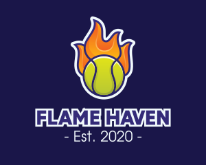 Flaming Tennis Ball logo